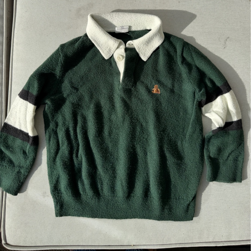 GAP Green and Cream Kids Cardigan